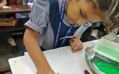 Grade 1 & 2 : Environmental Activity: Leaf Painting
