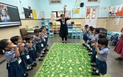 Children of LKG enjoyed reciting poems enthusiastically during the Speech and Drama session.”