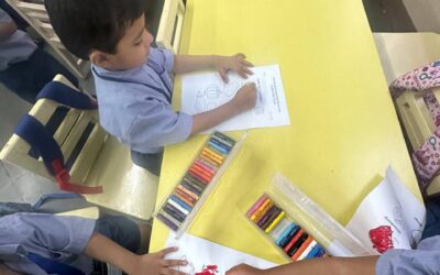 Children of LKG&nbsp; enjoyed colouring different fruits, making the activity vibrant and fun-filled.