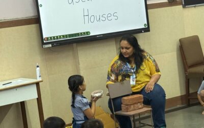 Children explored various materials like bricks, wood, straws, and cardboard to understand how houses are built. This hands-on activity sparked their curiosity and enhanced their knowledge of construction materials.”