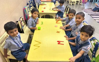 L-KGThe children enjoyed the letter M activity by moulding the letter M using clay, which helped enhance their fine motor skills and letter recognition.